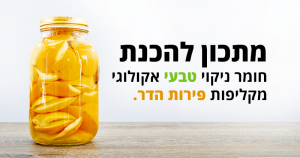 מתכון להכנת חומר ניקוי טבעי אקולוגי מקליפות של פירות הדר