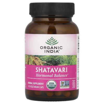 Organic India Shatavari · 90 כמוסות צמחיות, 400 מ