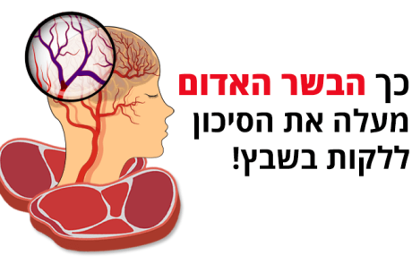 בשר אדום מעלה את הסיכון שלכם ללקות בשבץ, על פי מחקר