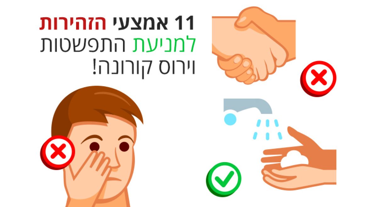וירוס קורונה, אמצעי הזהירות שמומלץ לנקוט בהם